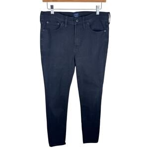 J. Crew Black Mid-Rise Skinny Ankle‎ Fit Jeans Stretch Pockets Size 30